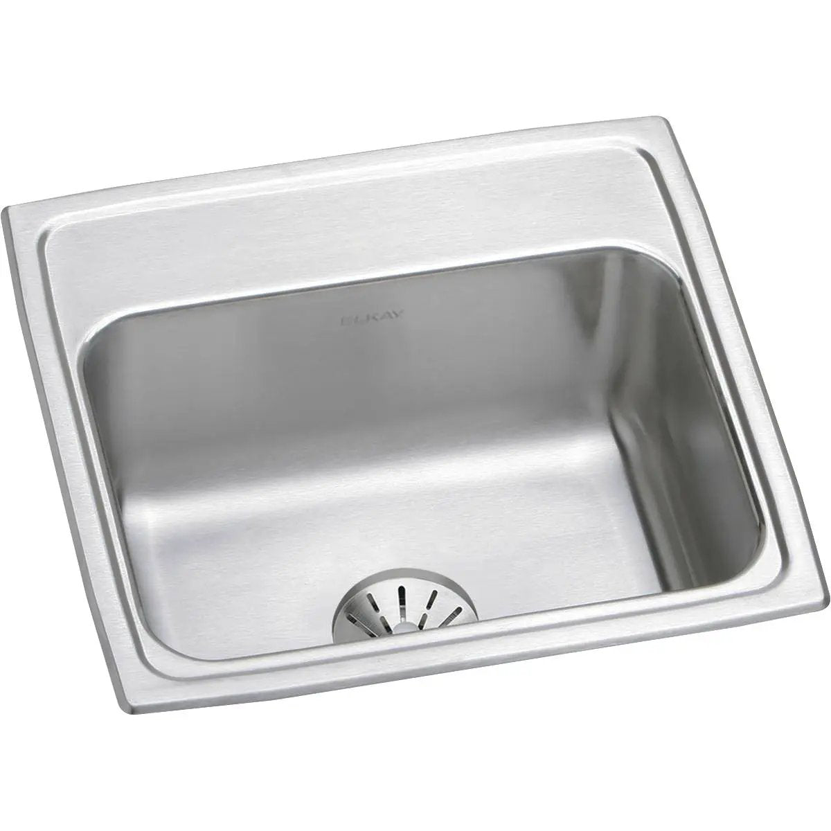 lustrous satin single bowl drop-in sink