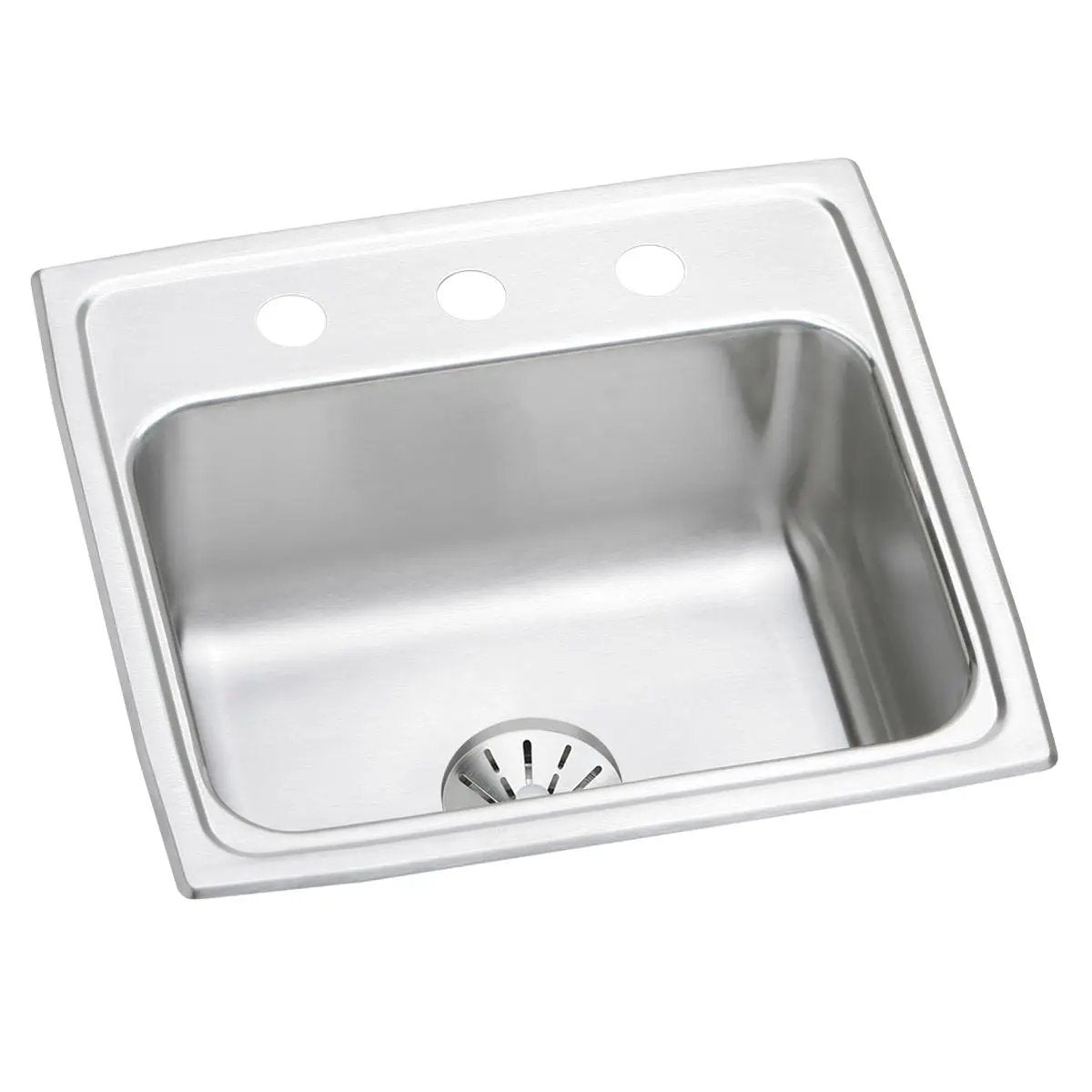 Elkay Lustertone Classic 19-1/2" x 19" x 7-1/2" Single Bowl Drop-in Sink with Perfect Drain by Elkay