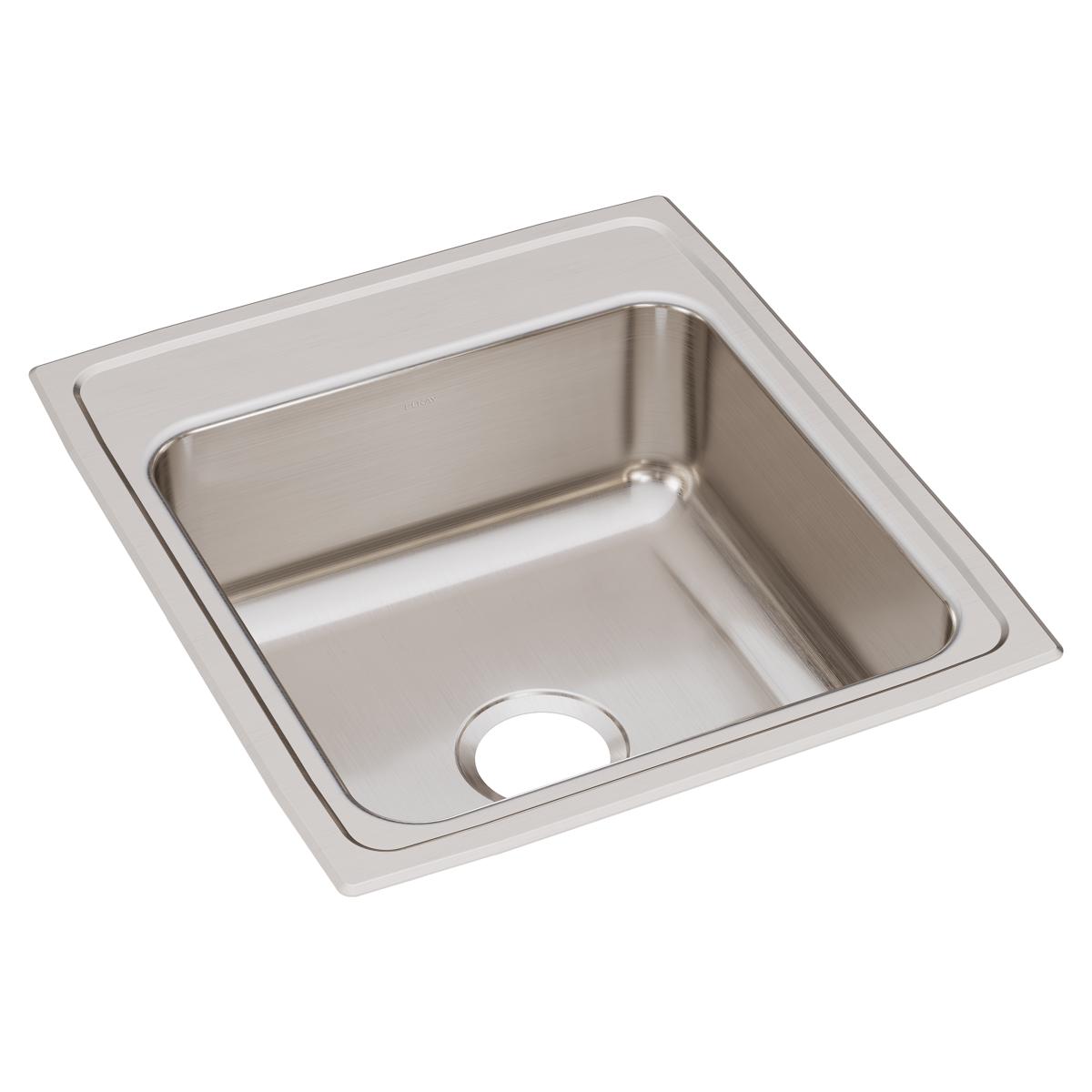 lustrous satin single bowl drop-in sink