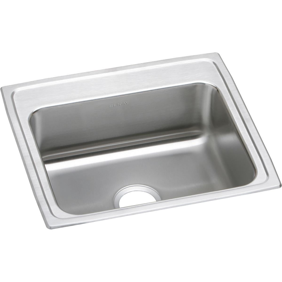 lustrous satin single bowl drop-in sink