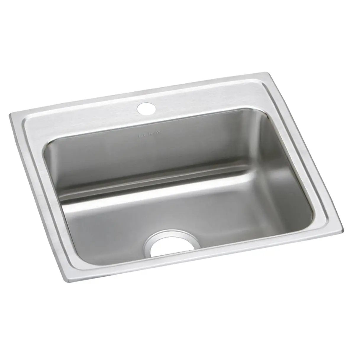 lustrous satin single bowl drop-in sink