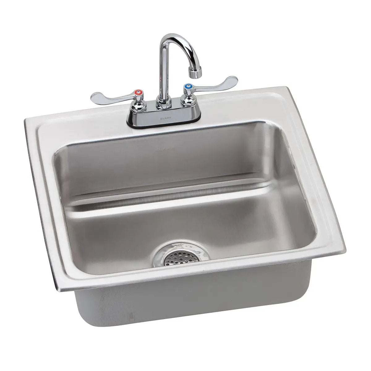 lustrous satin single bowl drop-in sink