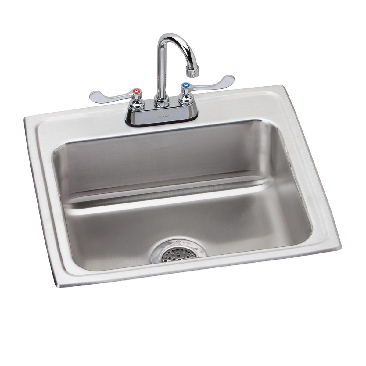 lustrous satin single bowl drop-in sink