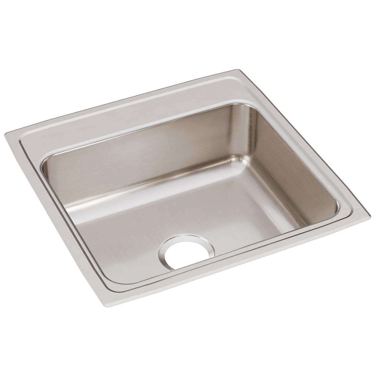 lustrous satin single bowl drop-in sink