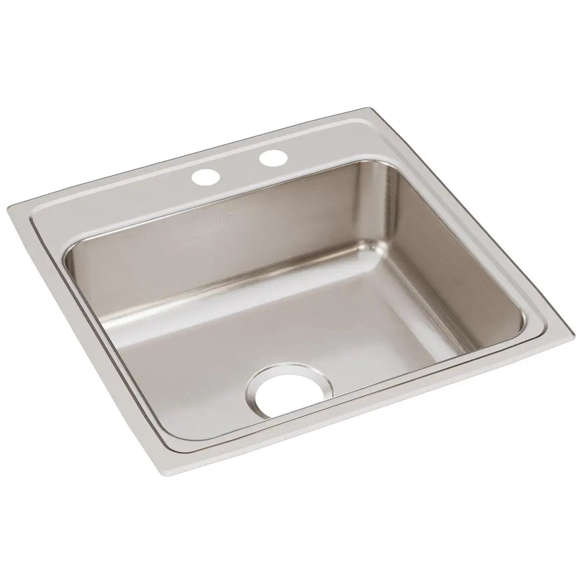 Elkay Lustertone Classic 22" x 22" x 7-5/8" MR2-Hole Single Bowl Drop-in Sink by Elkay