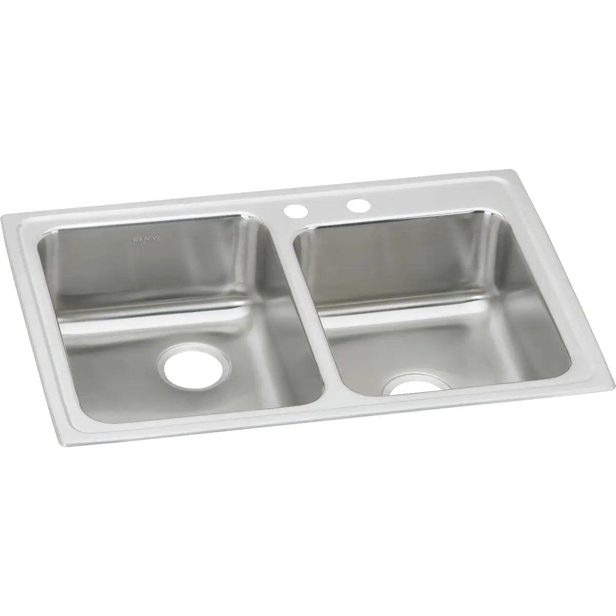 Elkay Lustertone Classic 33" x 22" x 7-7/8" Offset Double Bowl Drop-in Sink by Elkay
