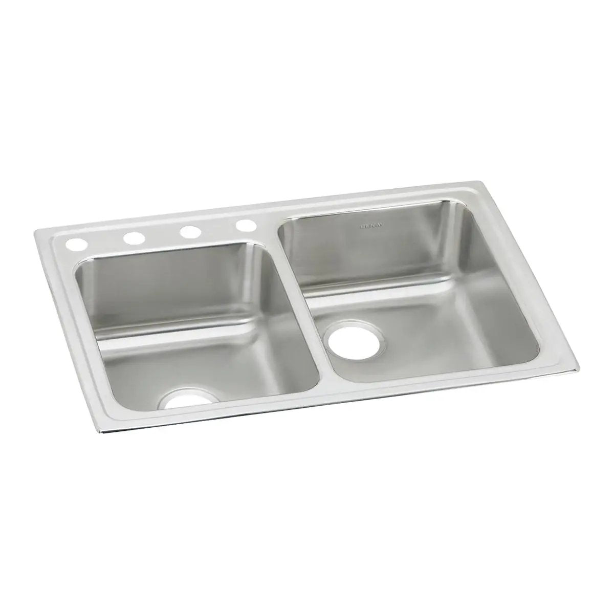 Elkay Lustertone Classic 33" x 22" x 7-7/8" Offset Double Bowl Drop-in Sink by Elkay