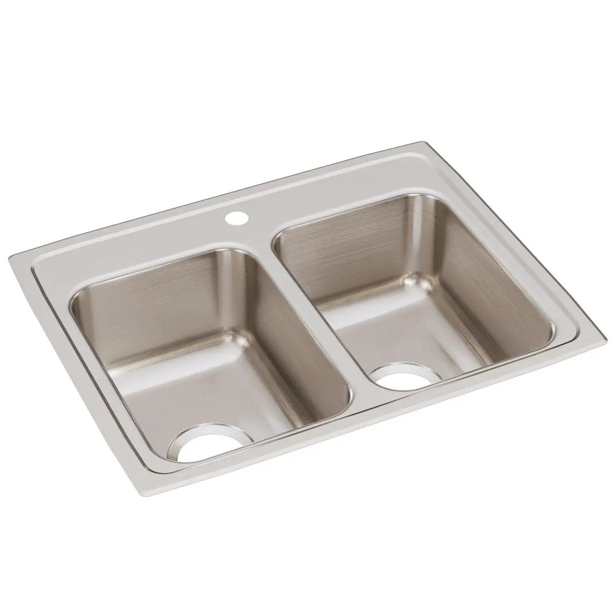 Elkay Lustertone Classic 25" x 19-1/2" x 7-5/8" Equal Double Bowl Drop-in Sink by Elkay