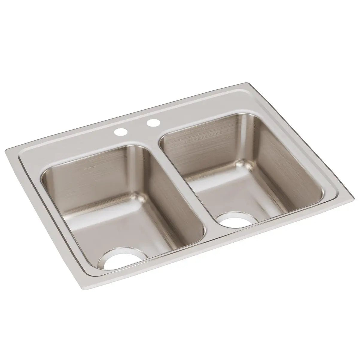 Elkay Lustertone Classic 25" x 19-1/2" x 7-5/8" Equal Double Bowl Drop-in Sink by Elkay