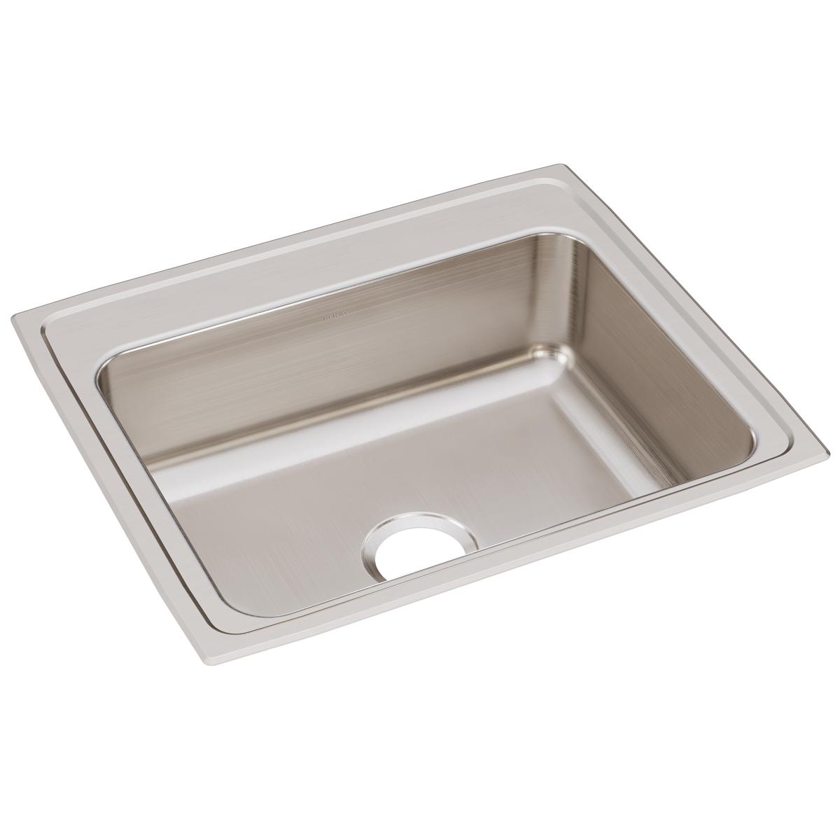 lustrous satin single bowl drop-in sink