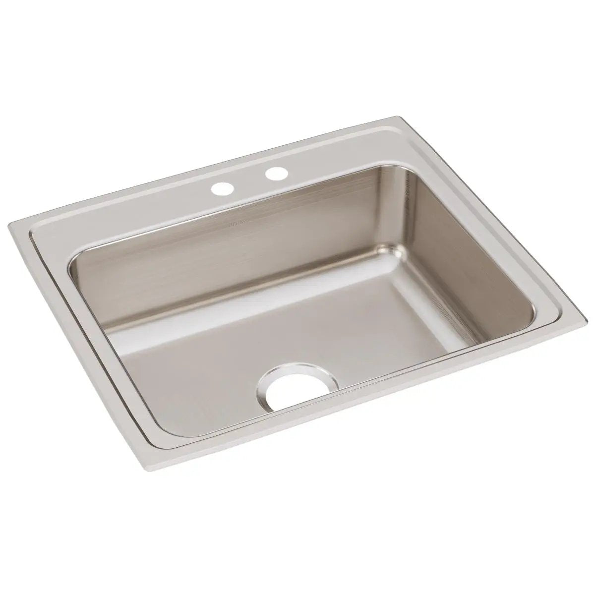 Elkay Lustertone Classic 25" x 21-1/4" x 7-7/8" MR2-Hole Single Bowl Drop-in Sink by Elkay