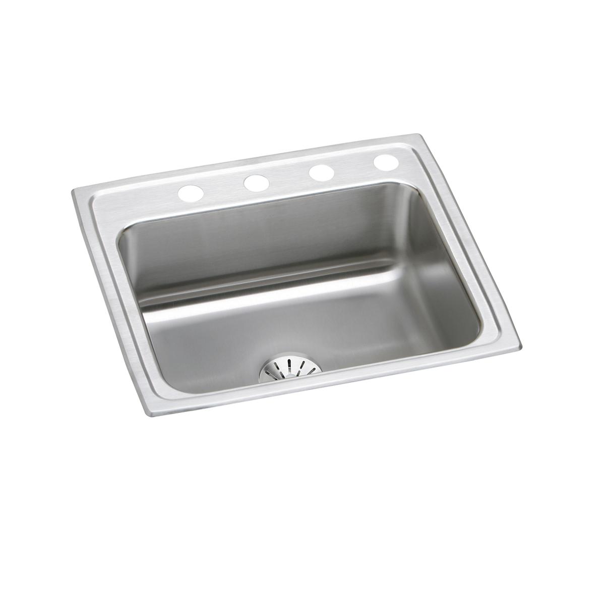 lustrous satin single bowl drop-in sink