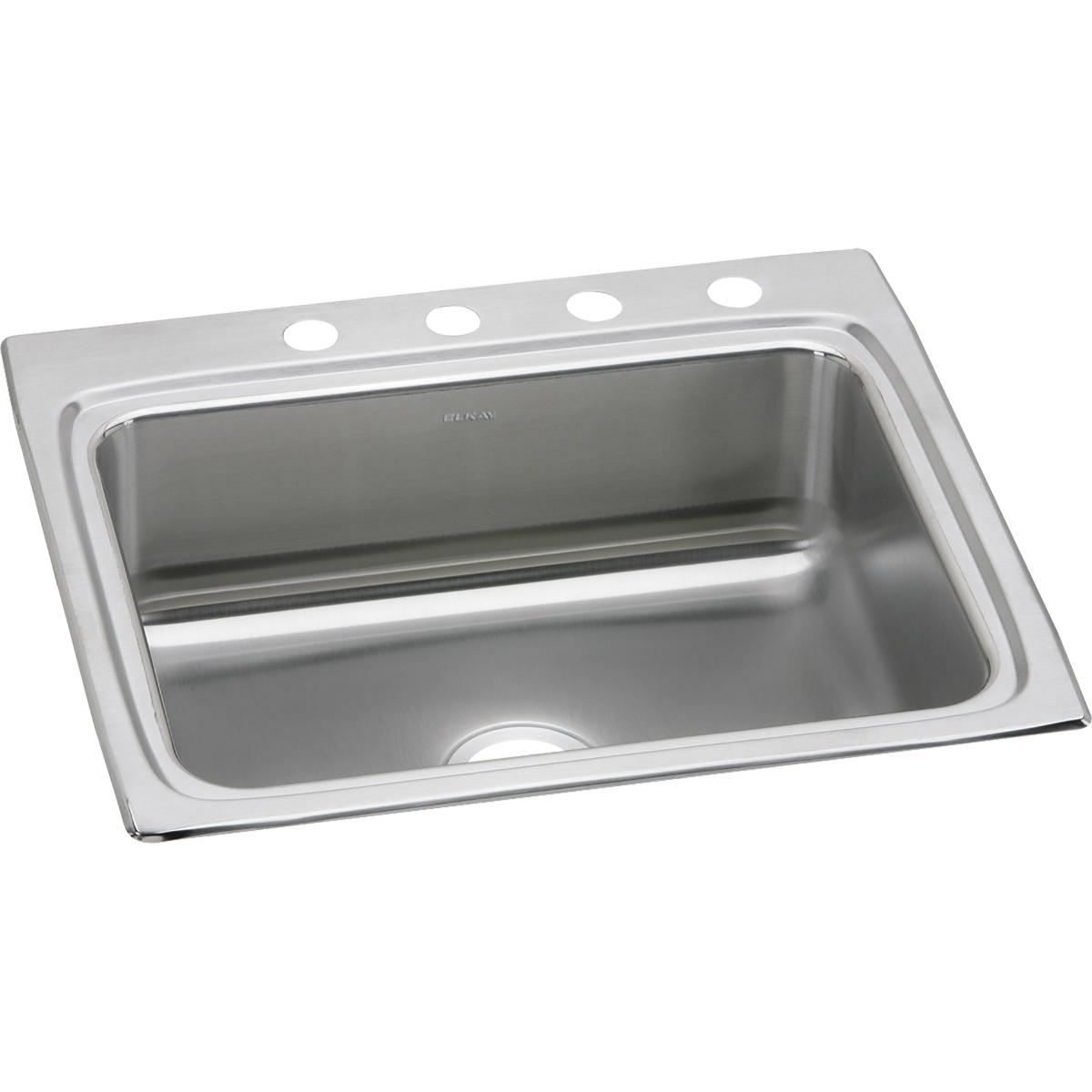 Elkay Lustertone Classic 25" x 22" x 8-1/8" Single Bowl Drop-in Sink with Quick-clip