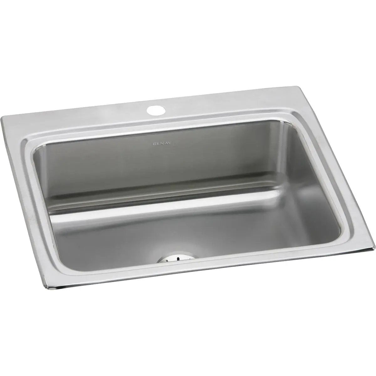 lustrous satin single bowl drop-in sink