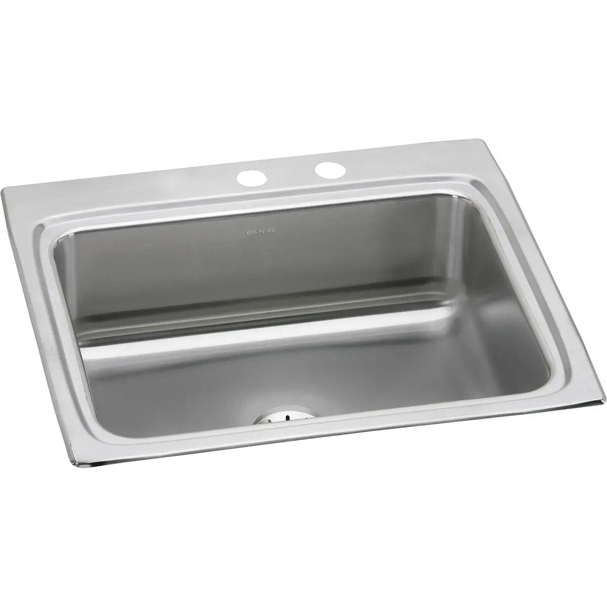 Elkay Lustertone Classic 25" x 22" x 8-1/8" MR2-Hole Single Bowl Drop-in Sink with Perfect Drain by Elkay