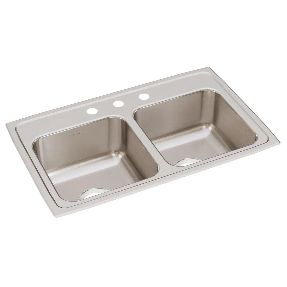 Elkay Lustertone Classic 29" x 18" x 7-5/8" Equal Double Bowl Drop-in Sink by Elkay