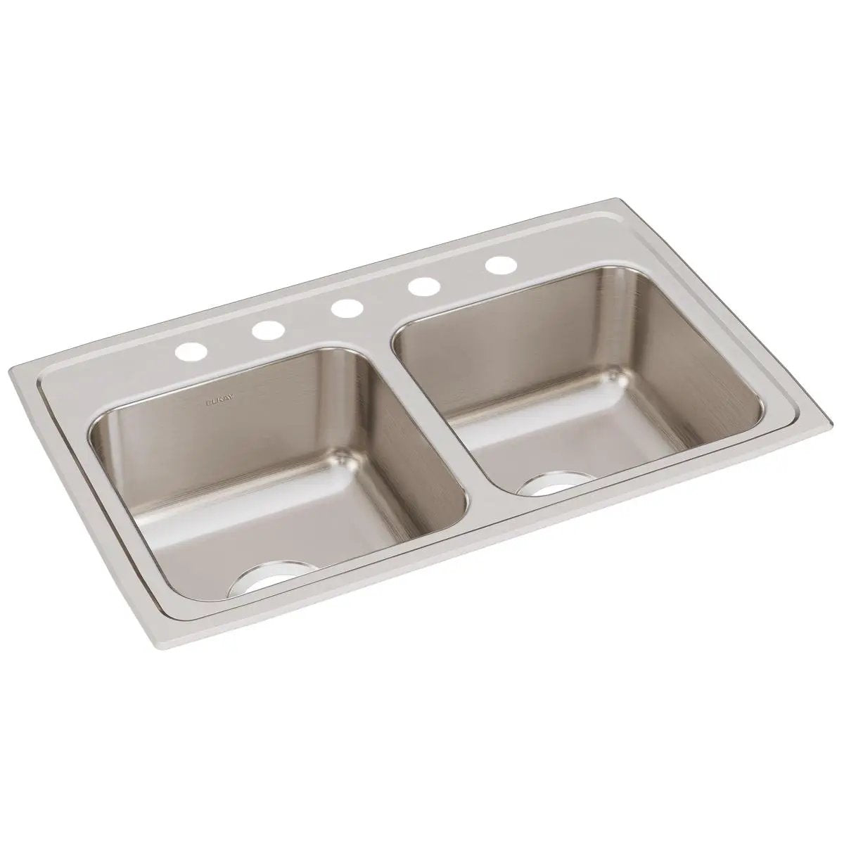 Elkay Lustertone Classic 29" x 18" x 7-5/8" Equal Double Bowl Drop-in Sink by Elkay