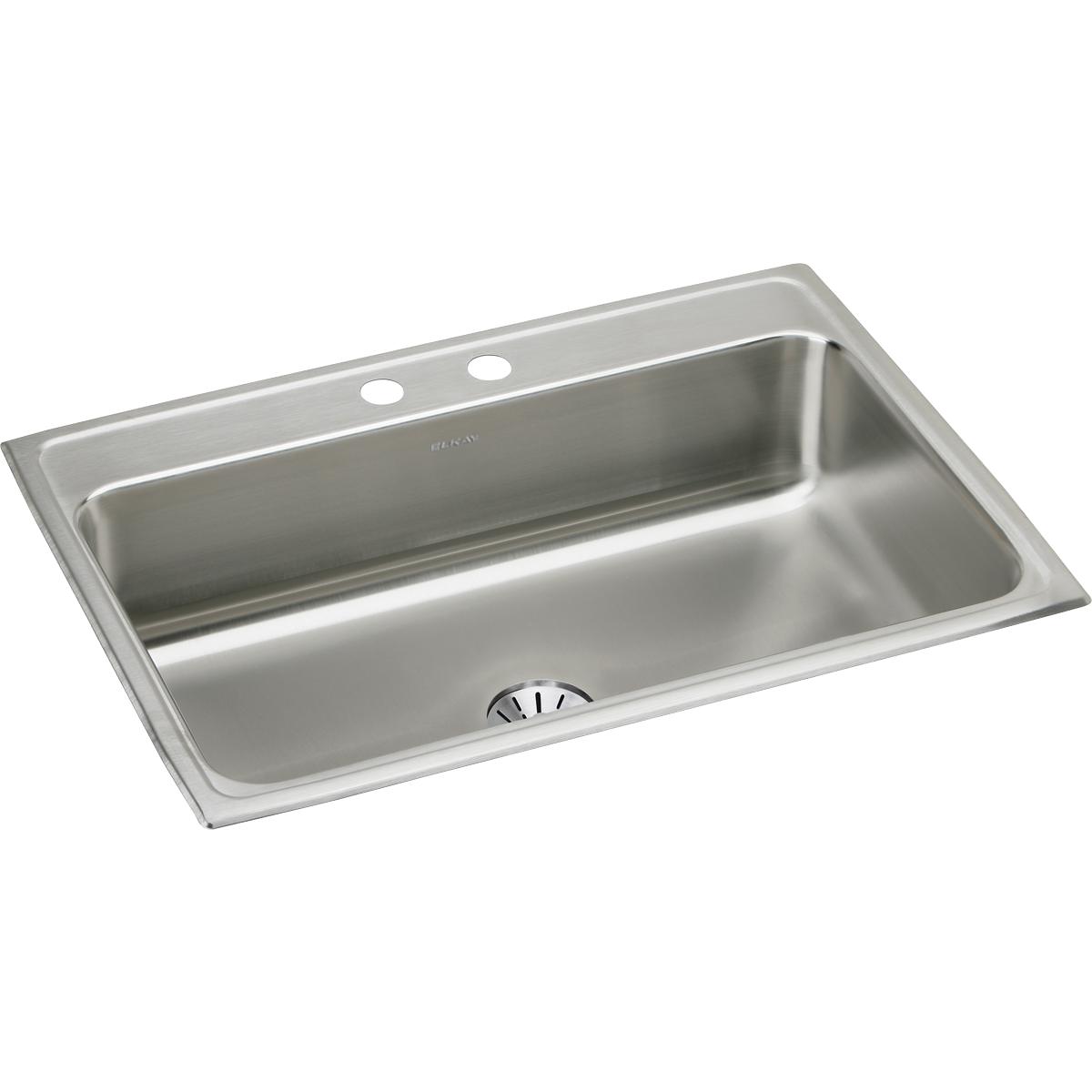 Elkay Lustertone Classic 31" x 22" x 7-5/8" Single Bowl Drop-in Sink with Perfect Drain
