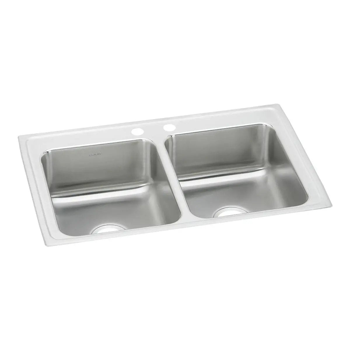 Elkay Lustertone Classic 33" x 21-1/4" x 7-7/8" Equal Double Bowl Drop-in Sink by Elkay