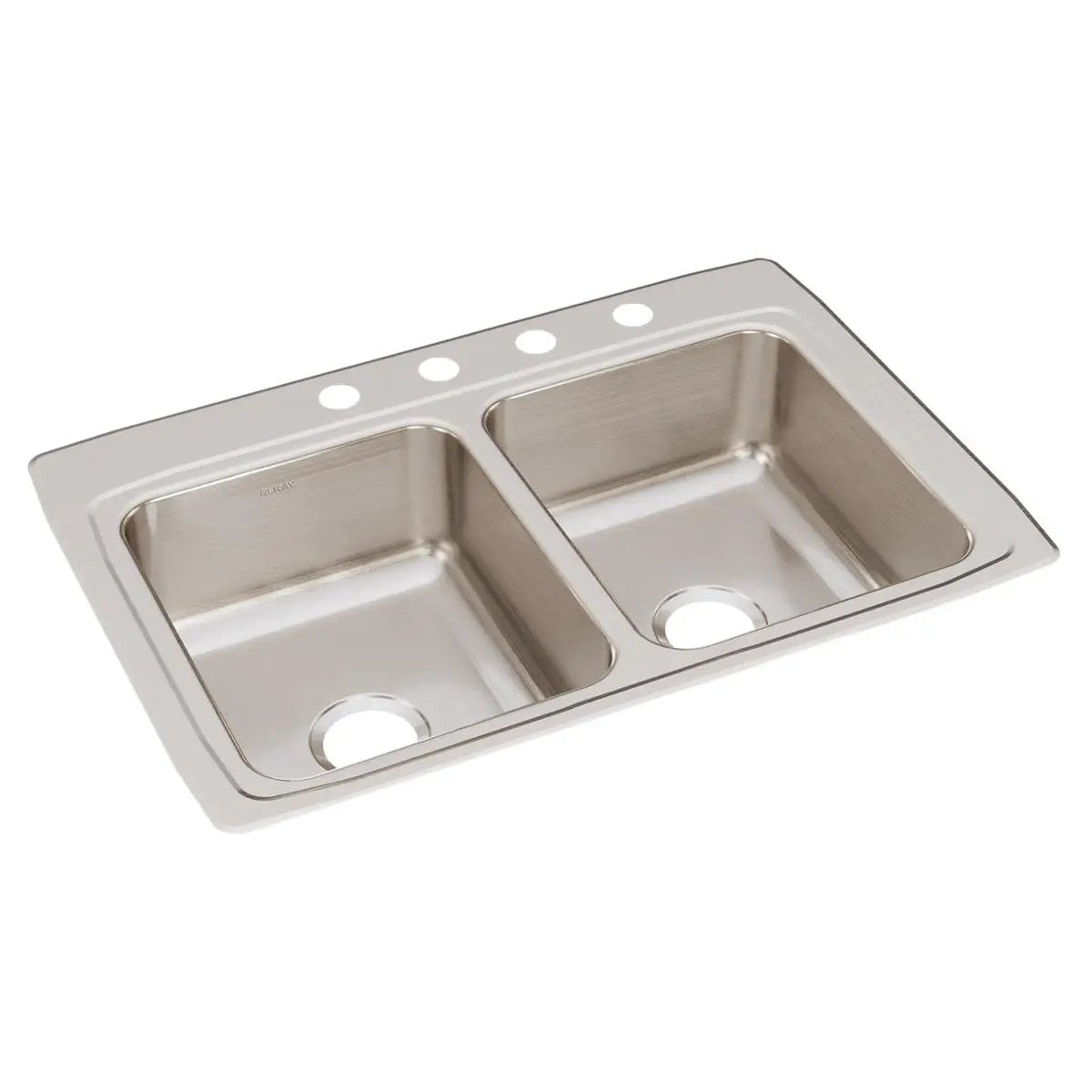 Elkay Lustertone Classic 33" x 22" x 8-1/8" Equal Double Bowl Drop-in Sink with Quick-clip by Elkay