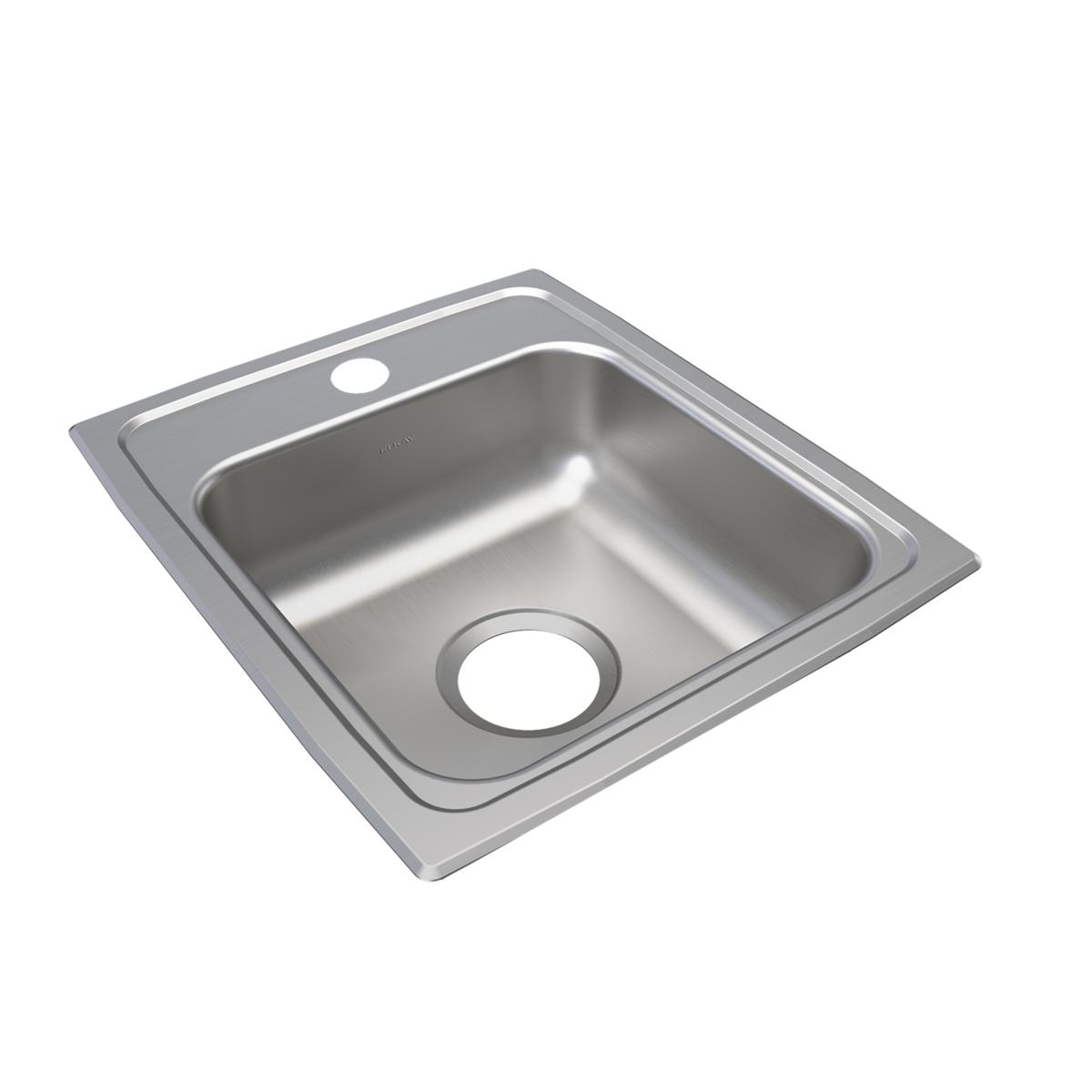 Elkay Lustertone Classic 15" x 17-1/2" x 5-1/2" Single Bowl Drop-in ADA Sink