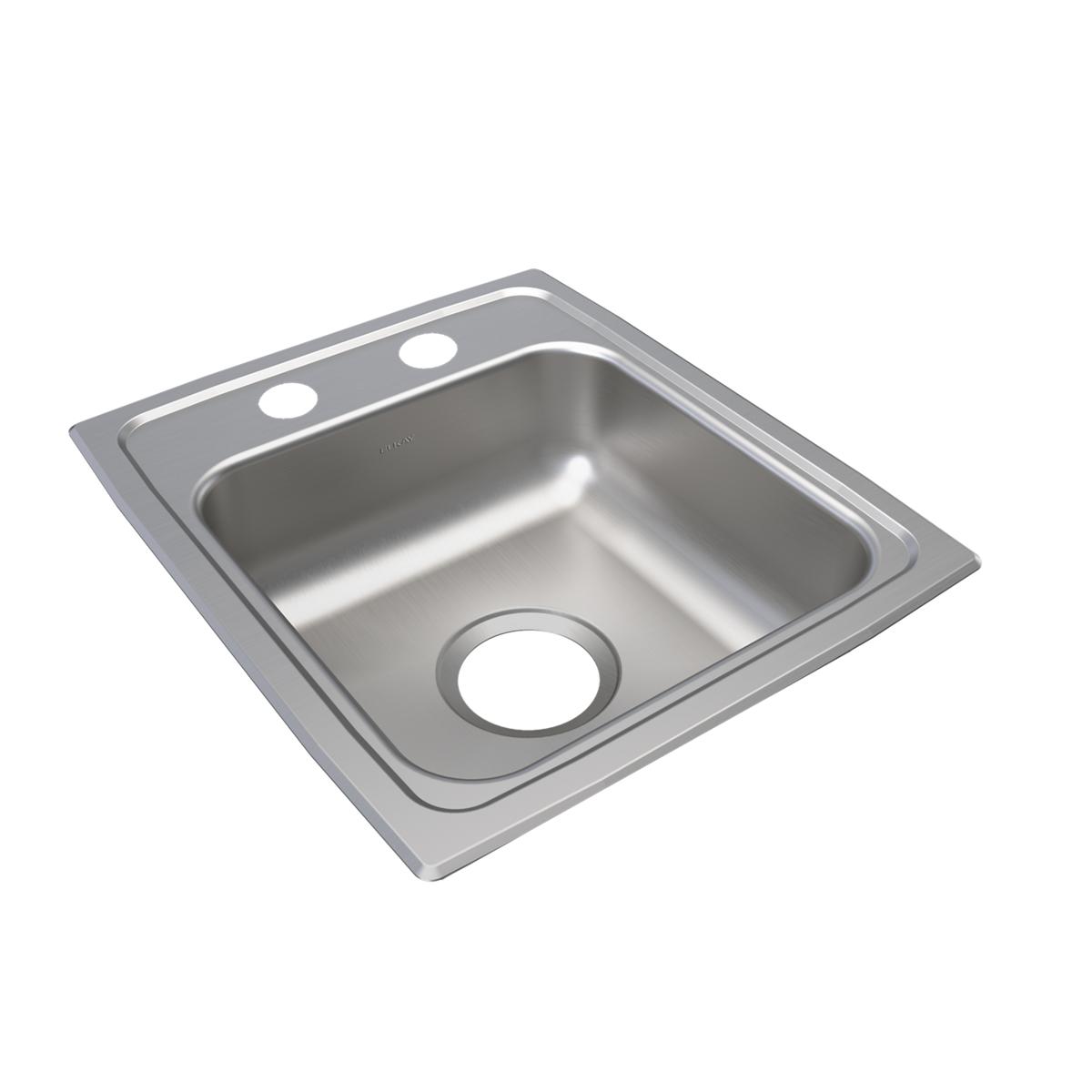 Elkay Lustertone Classic 15" x 17-1/2" x 5-1/2" Single Bowl Drop-in ADA Sink