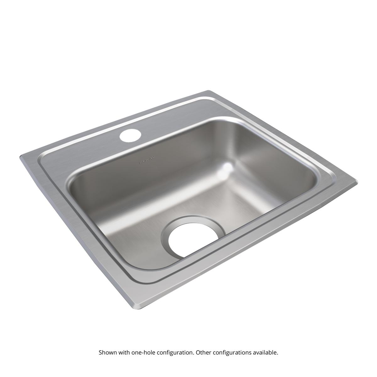 Elkay Lustertone Classic 17" x 16" x 6" Single Bowl Drop-in ADA Sink