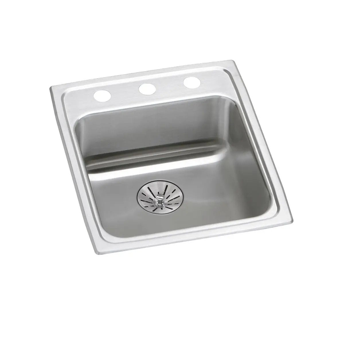 Elkay Lustertone Classic 17" x 20" x 6-1/2" OS4-Hole Single Bowl Drop-in ADA Sink with Perfect Drain by Elkay