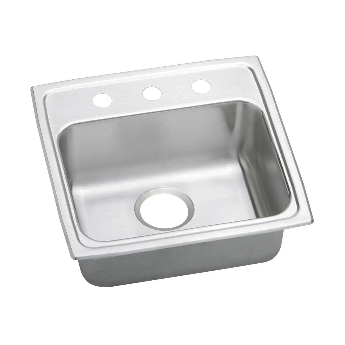 Elkay Lustertone Classic 19-1/2" x 19" x 6-1/2" MR2-Hole Single Bowl Drop-in ADA Sink with Quick-clip by Elkay