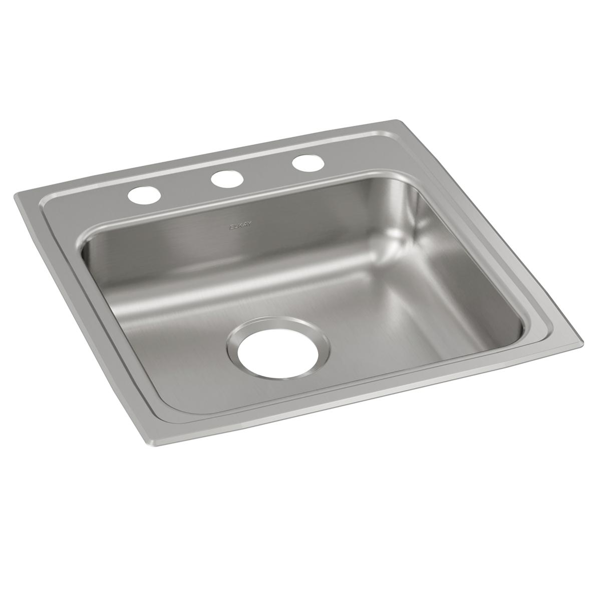 Elkay Lustertone Classic 19-1/2" x 19" x 5" Single Bowl Drop-in ADA Sink