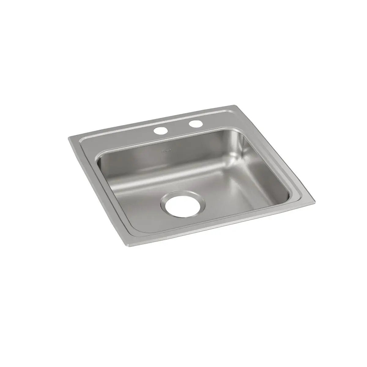 Elkay Lustertone Classic 19-1/2" x 19" x 5" MR2-Hole Single Bowl Drop-in ADA Sink by Elkay