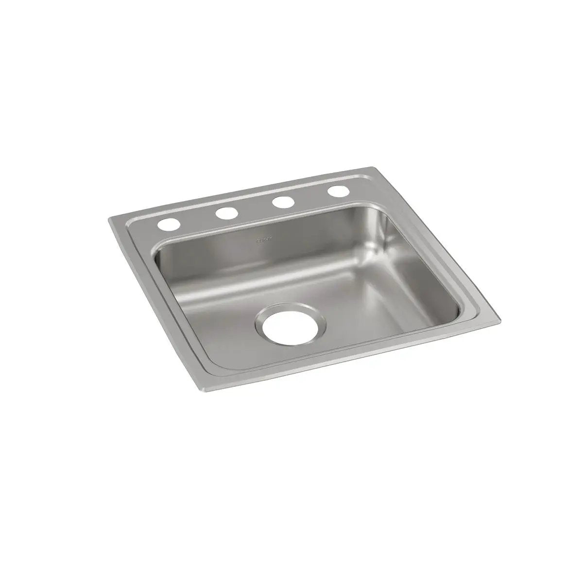Elkay Lustertone Classic 19-1/2" x 19" x 5" OS4-Hole Single Bowl Drop-in ADA Sink by Elkay