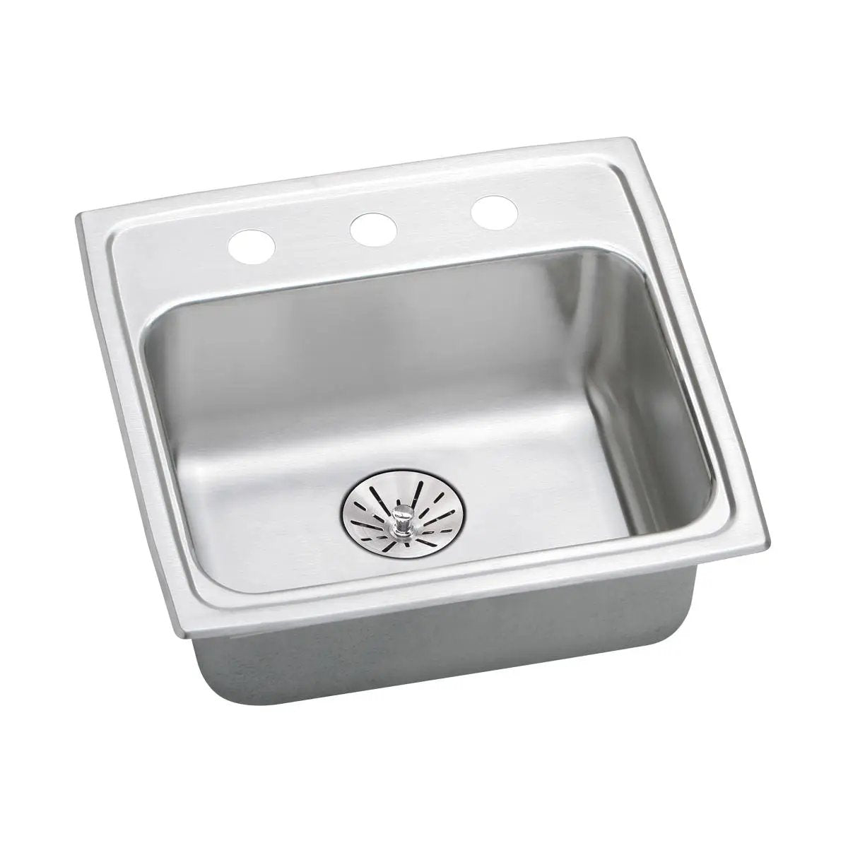 Elkay Lustertone Classic 19-1/2" x 19" x 6-1/2" Single Bowl Drop-in ADA Sink with Perfect Drain and Quick-clip by Elkay