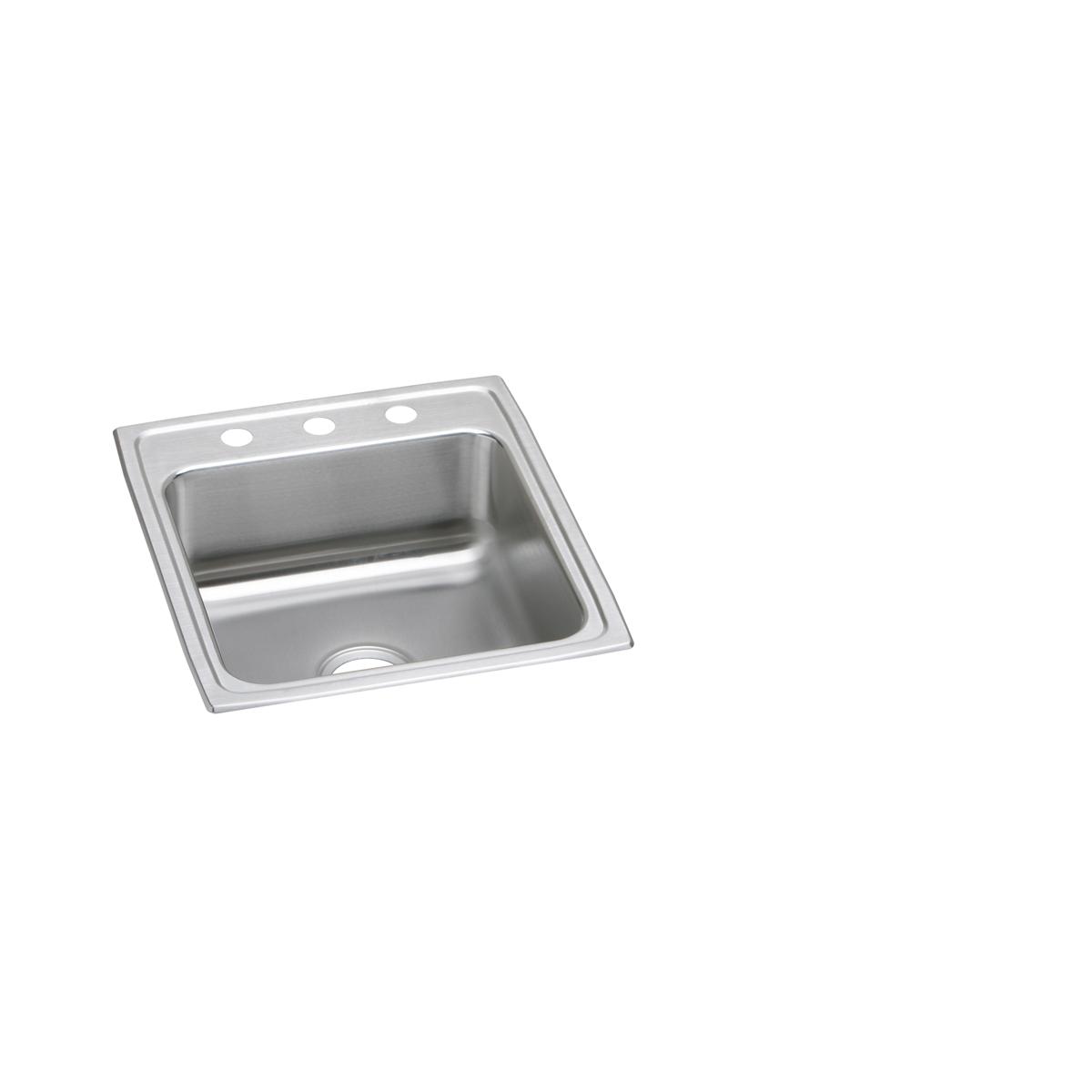 Elkay Lustertone Classic 19-1/2" x 22" x 4" MR2-Hole Single Bowl Drop-in ADA Sink