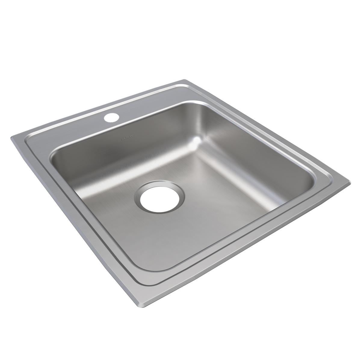 Elkay Lustertone Classic 19-1/2" x 22" x 6-1/2" Single Bowl Drop-in ADA Sink