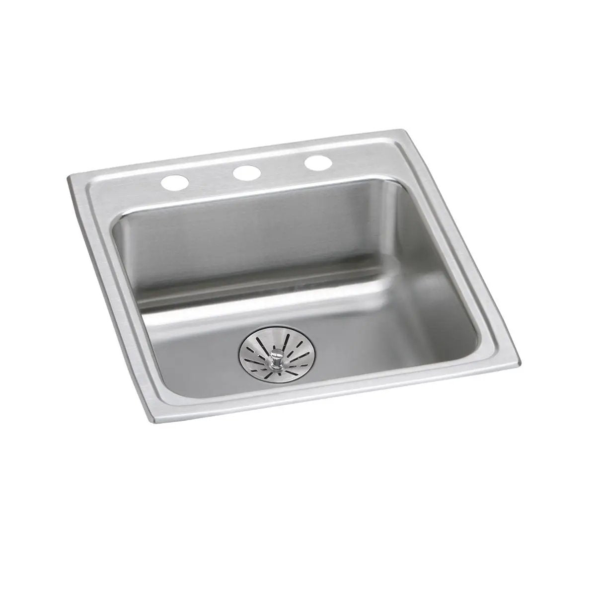 Elkay Lustertone Classic 19-1/2" x 22" x 6-1/2" OS4-Hole Single Bowl Drop-in ADA Sink with Perfect Drain by Elkay