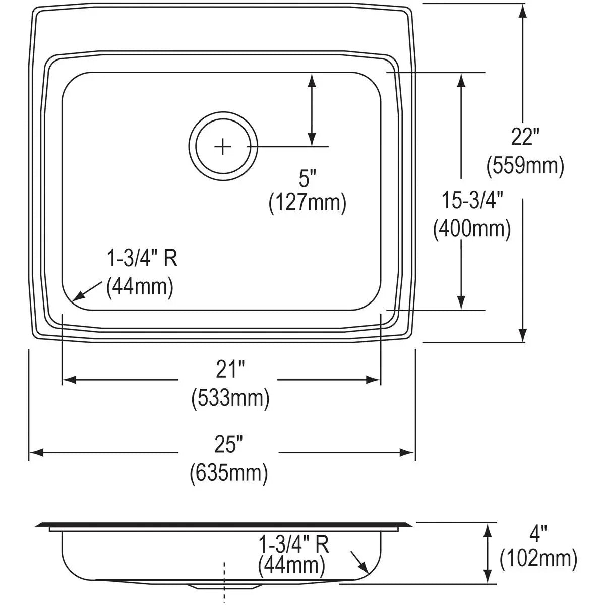 lustrous satin ada sink