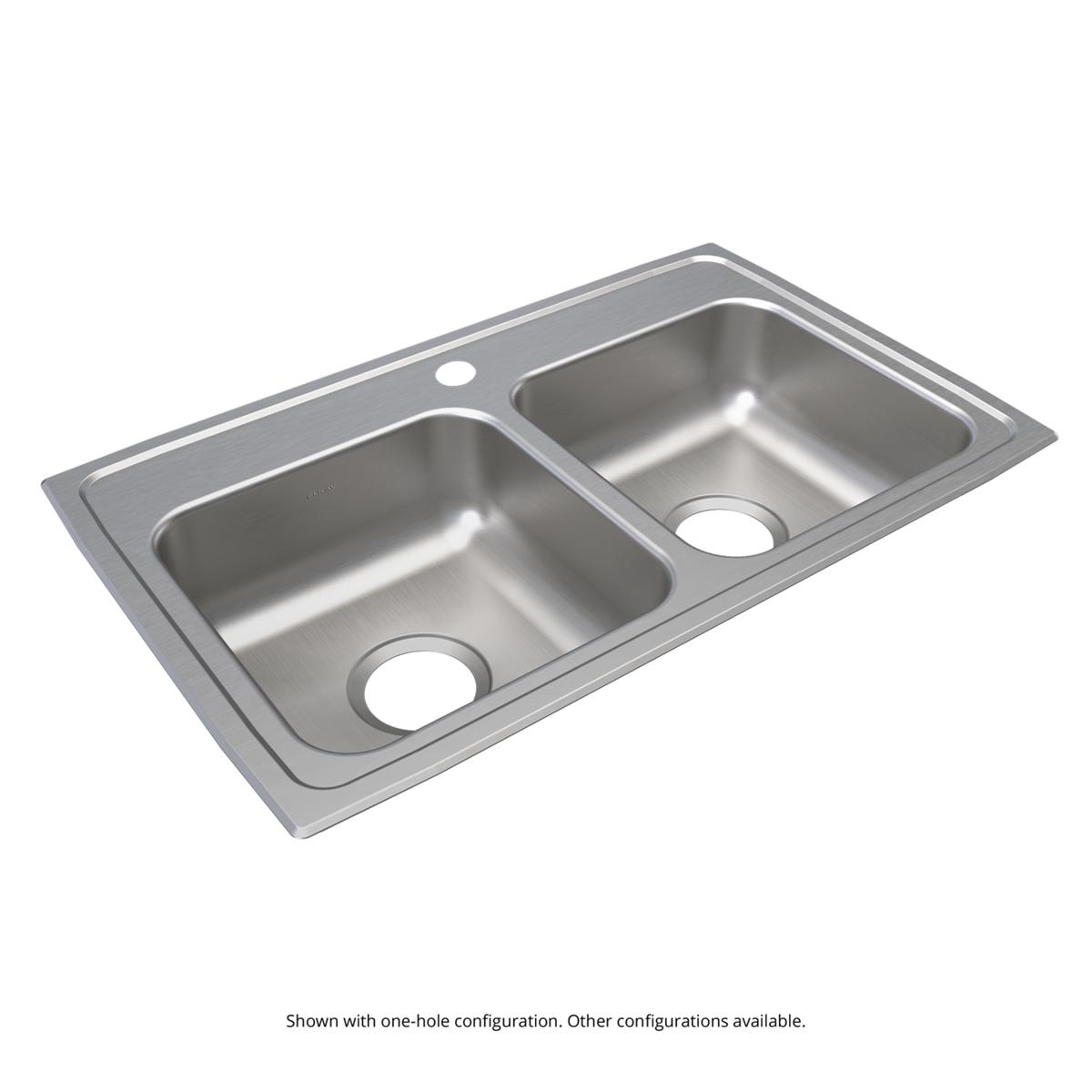 Elkay Lustertone Classic 29" x 18" x 5-1/2" MR2-Hole Equal Double Bowl Drop-in ADA Sink