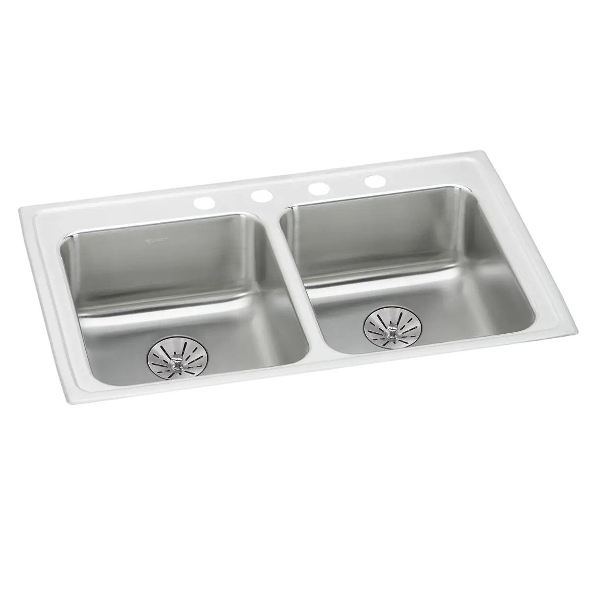 Elkay Lustertone Classic 29" x 22" x 6-1/2" Equal Double Bowl Drop-in ADA Sink w/ Perfect Drain by Elkay