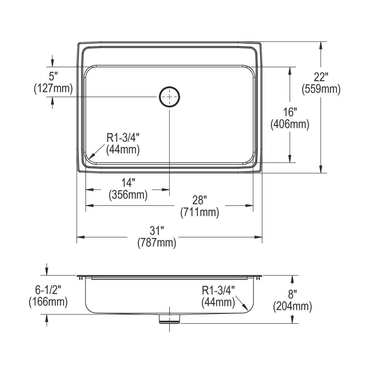 lustrous satin ada sink