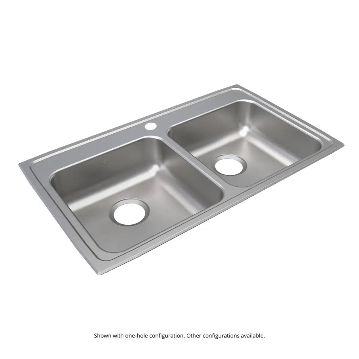 Elkay Lustertone Classic 33" x 19-1/2" x 5-1/2" Equal Double Bowl Drop-in ADA Sink by Elkay