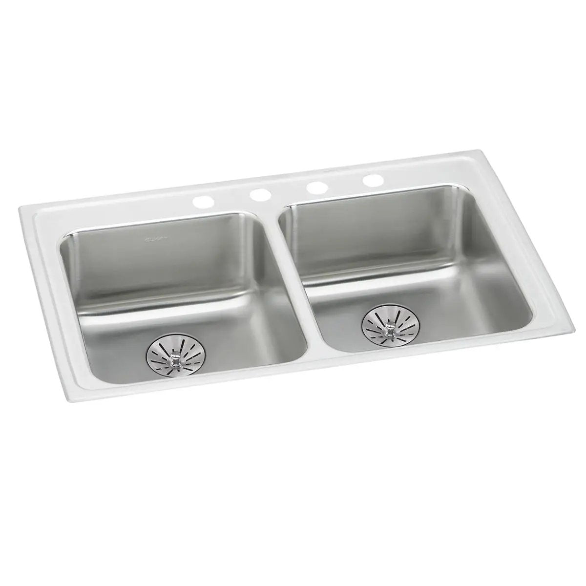 Elkay Lustertone Classic 33" x 19-1/2" x 6-1/2" Double Bowl Drop-in ADA Sink w/Perfect Drain by Elkay
