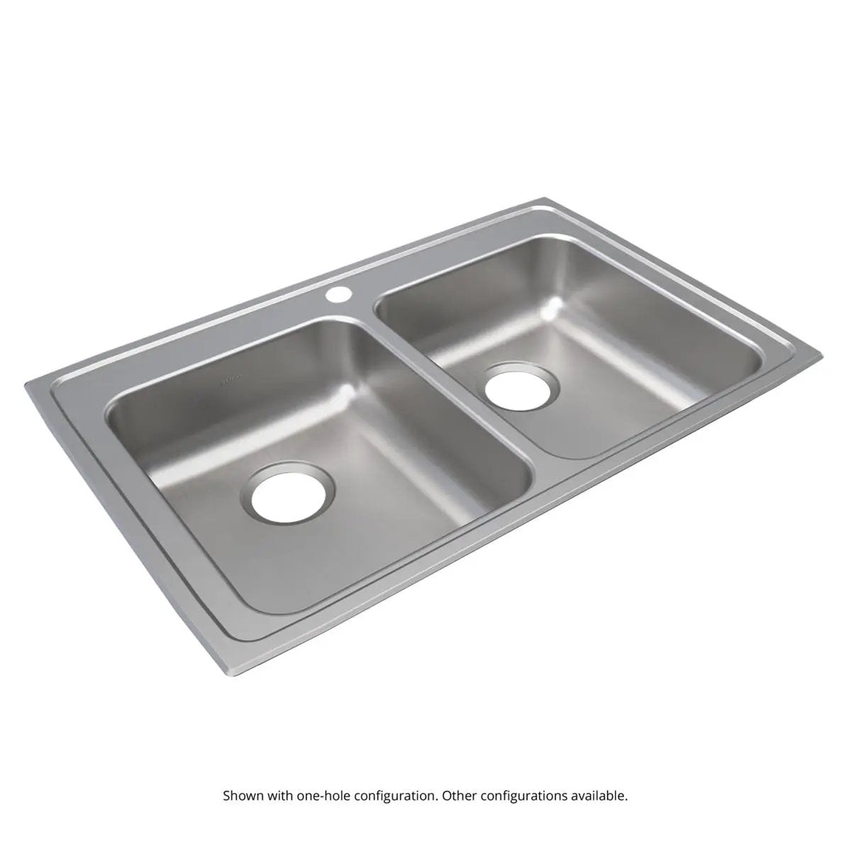 Elkay Lustertone Classic 33" x 21-1/4" x 6-1/2" MR2-Hole Equal Double Bowl Drop-in ADA Sink by Elkay