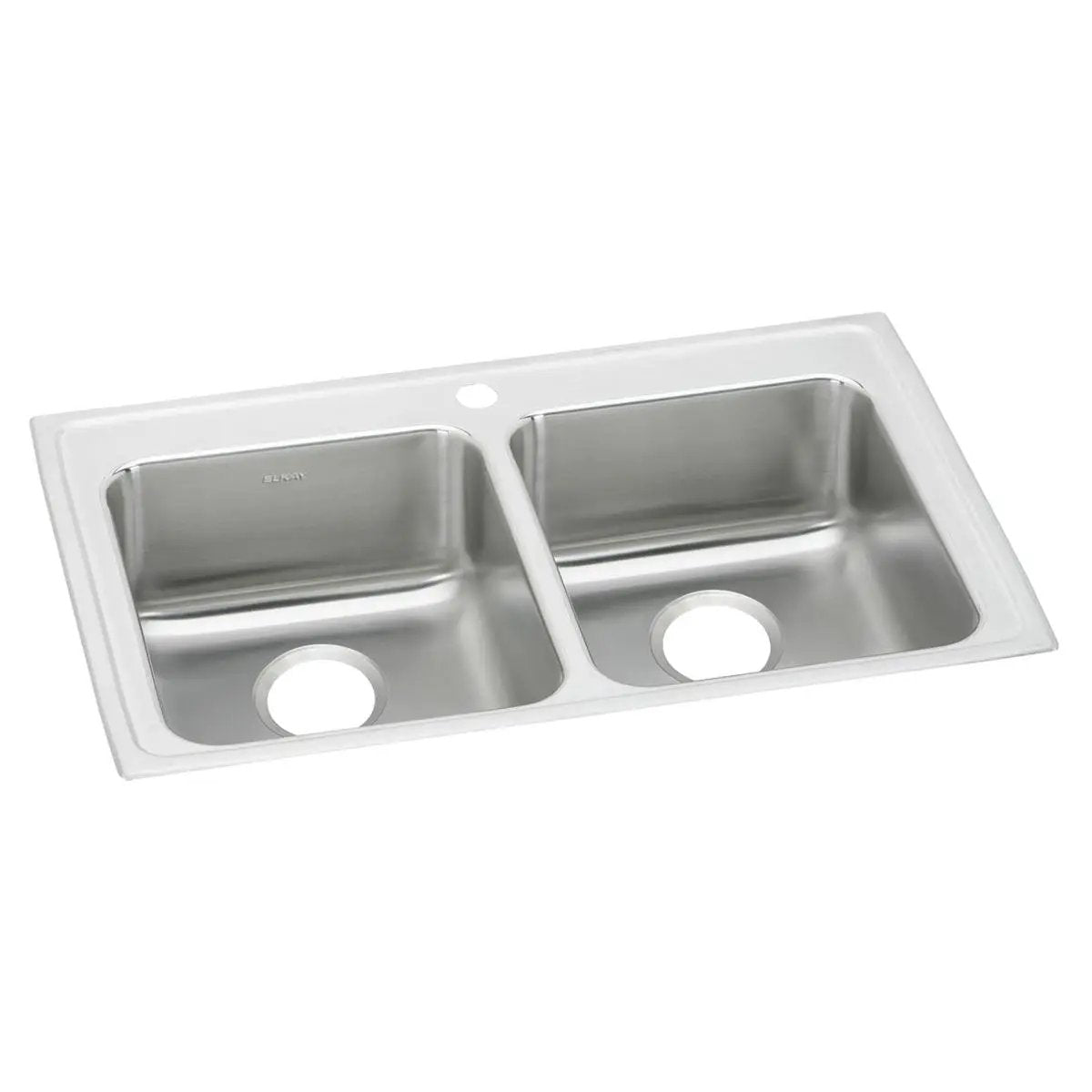 Elkay Lustertone Classic 33" x 21-1/4" x 6-1/2" Equal Double Bowl Drop-in ADA Sink by Elkay