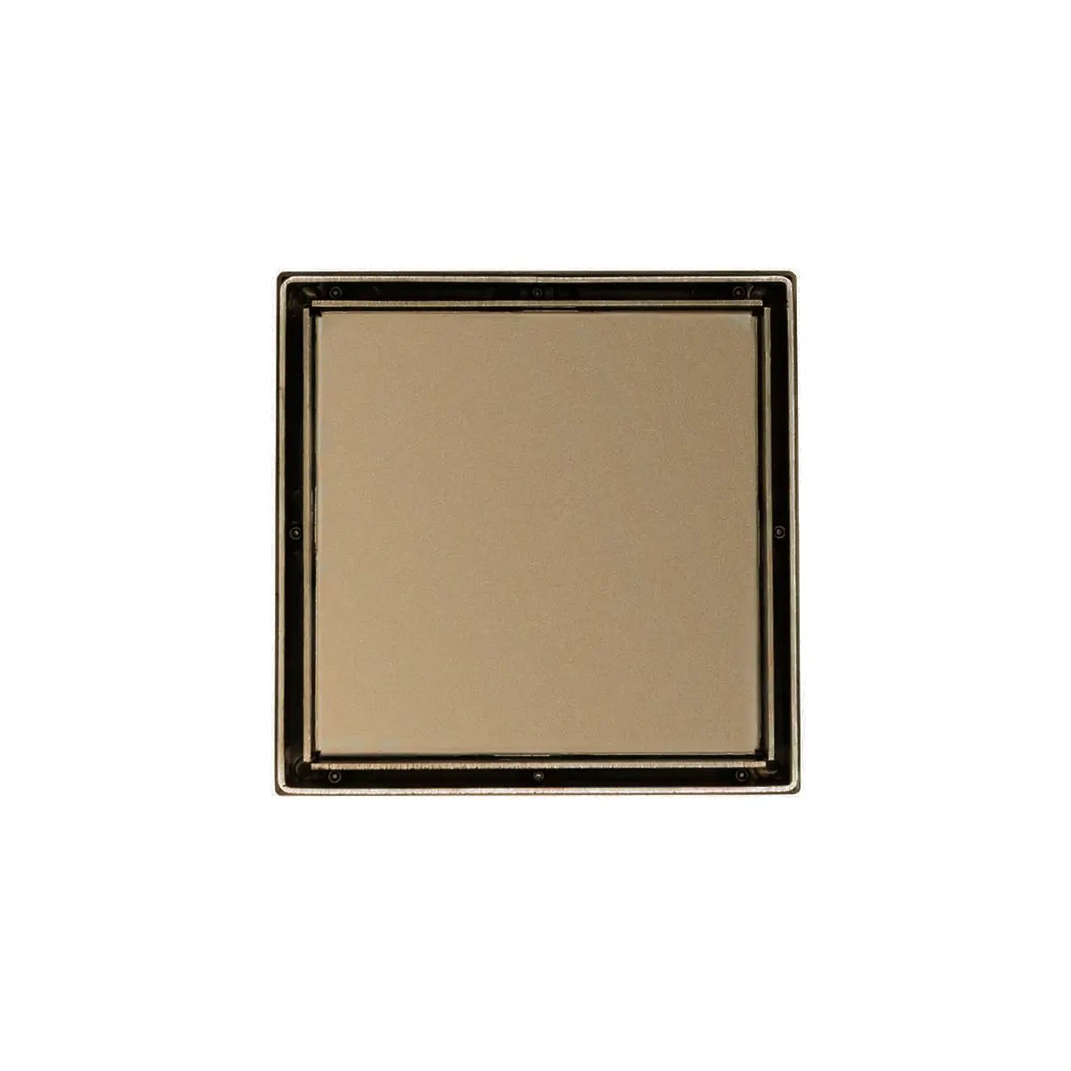 Infinity Drain 5" x 5" LTD 5 Tile Insert Complete Kit with Stainless Steel Bonded Flange, 2" No Hub Outlet by Infinity Drain