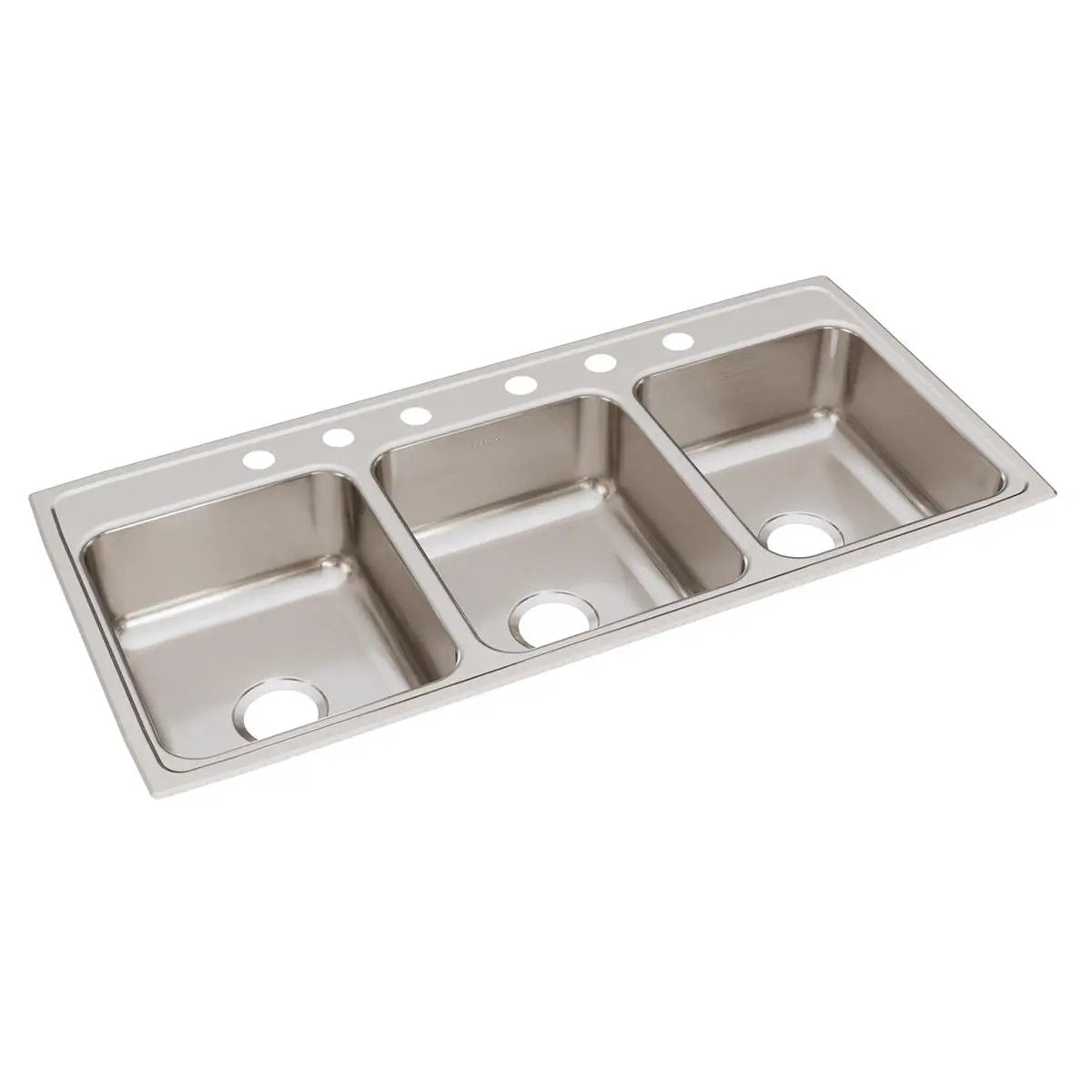 Elkay Lustertone Classic 46" x 22" x 7-5/8" 6-Hole Triple Bowl Drop-in Sink by Elkay
