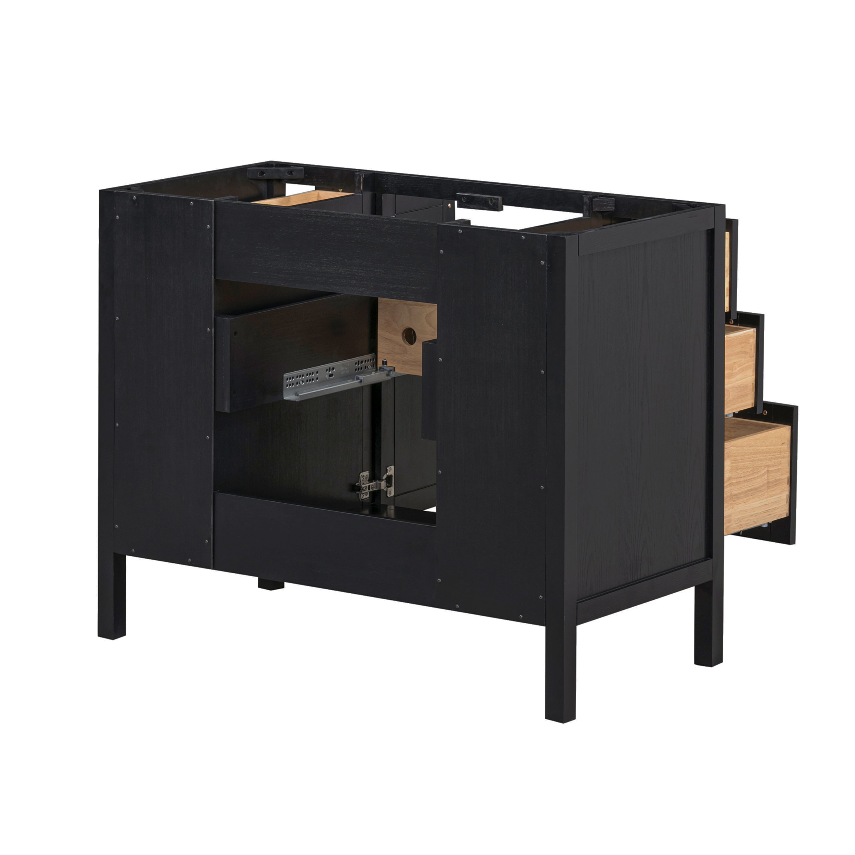 black oak vanity base