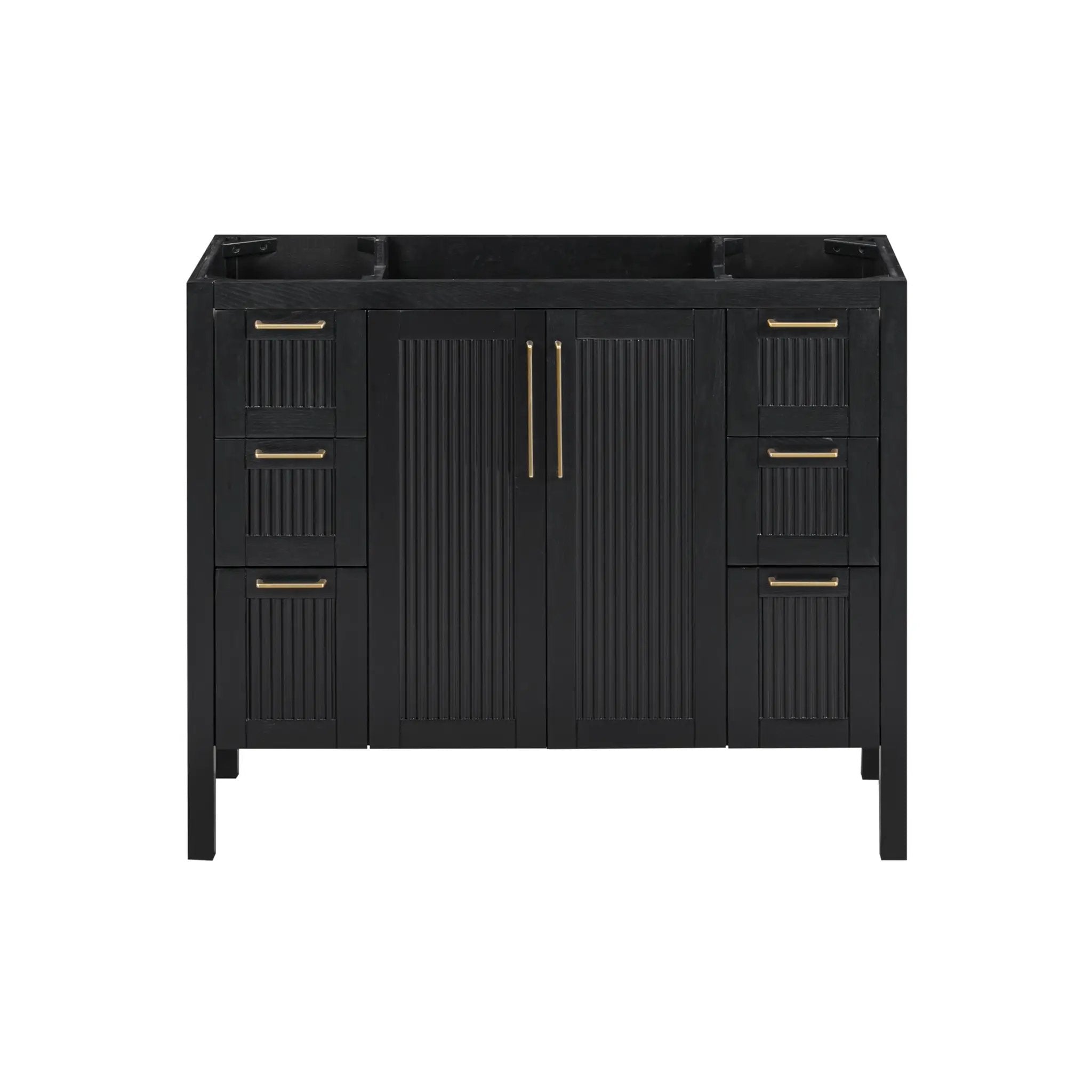 black oak vanity base
