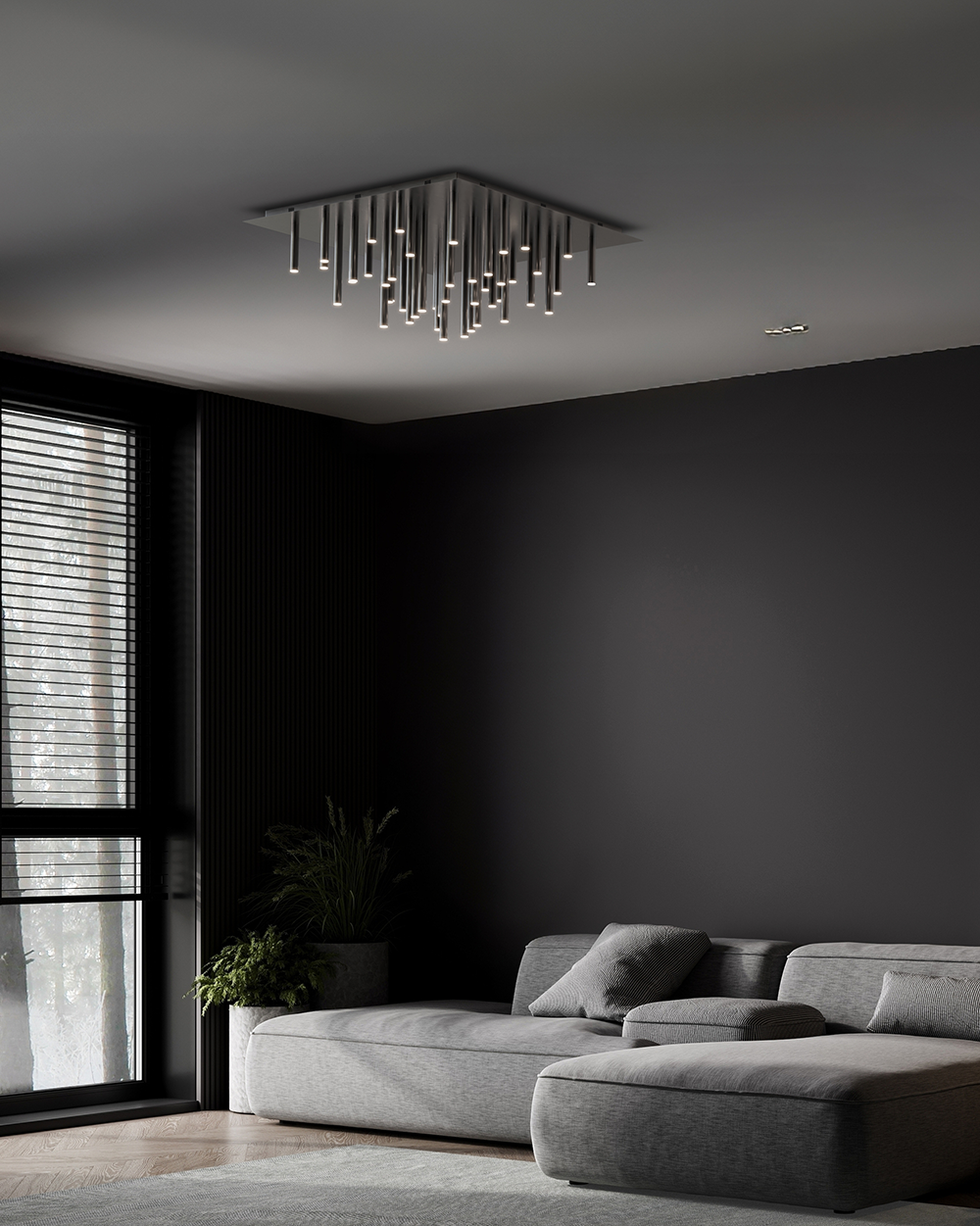 dark matt chandelier