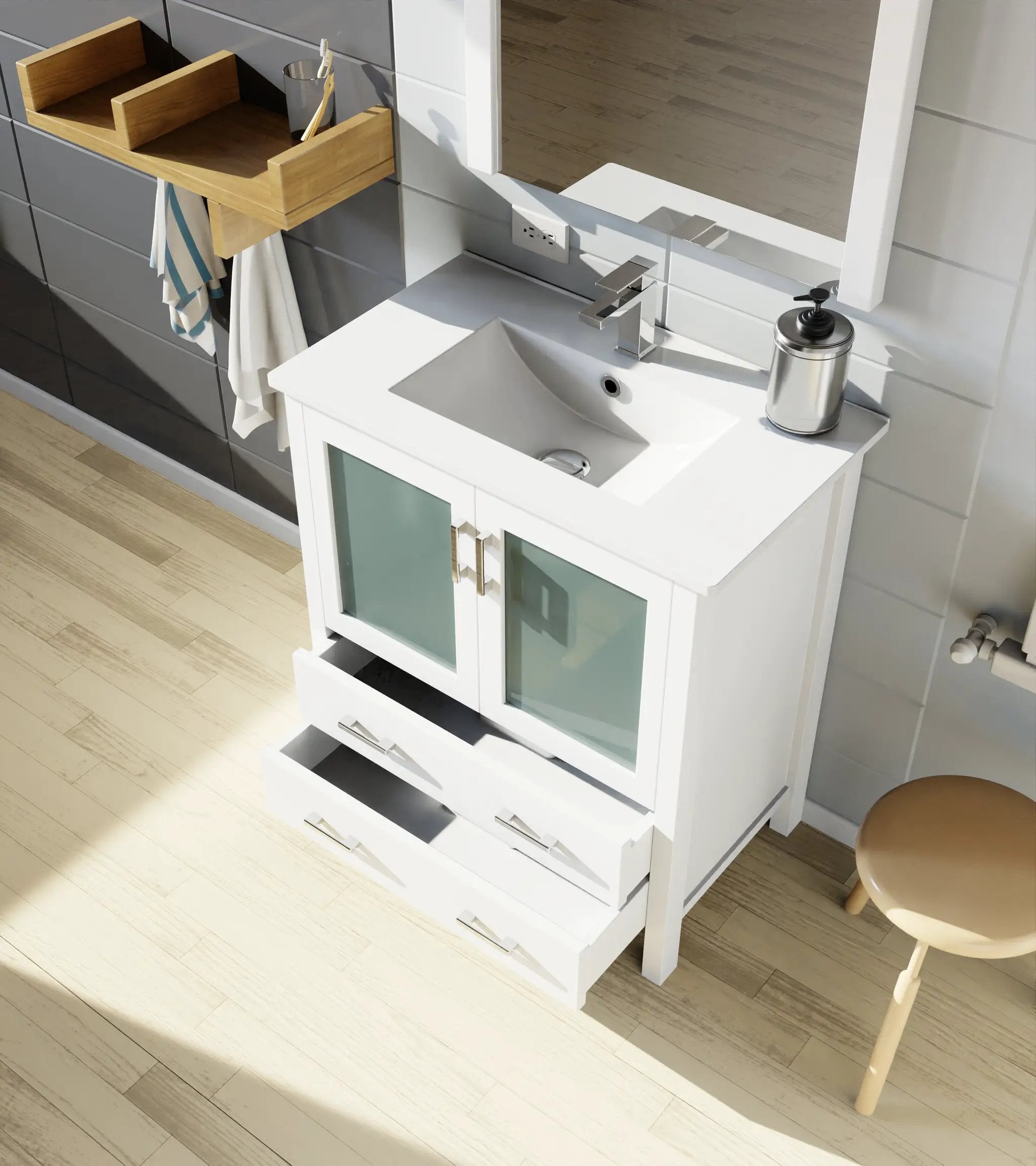 white vanity